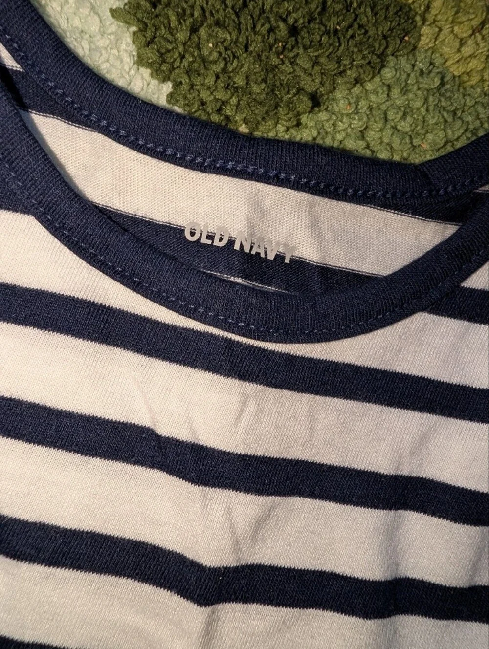 Old Navy Navy and White Striped Casual Dress